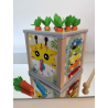 Drewniana wielofunkcyjna kostka edukacyjna - sorter
